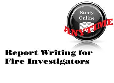 Fire investigation report writing